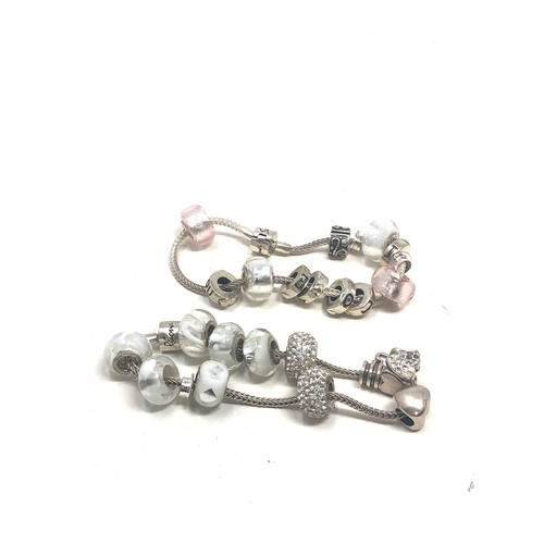 381 - 2 x 925 silver charm bracelets