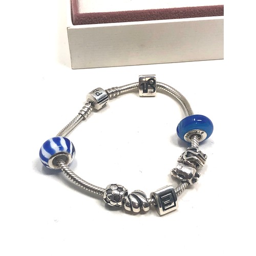 379 - silver pandora charm bracelet