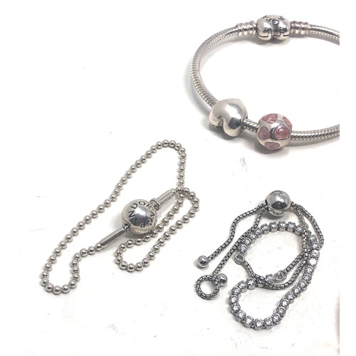 389 - 5 silver pandora bracelets