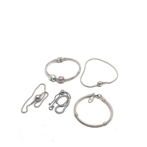 389 - 5 silver pandora bracelets