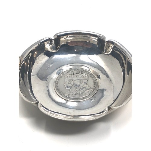 80 - Silver 1937 coronation bowl weight 100g