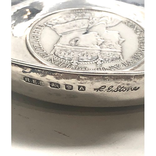 80 - Silver 1937 coronation bowl weight 100g