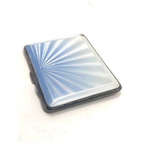 68 - Silver & enamel compact Birmingham silver hallmarks weight 100g