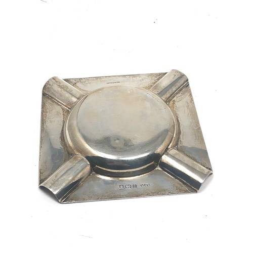 66 - Vintage silver cigarette ashtray London silver hallmarks by mappin & webb weight 97g