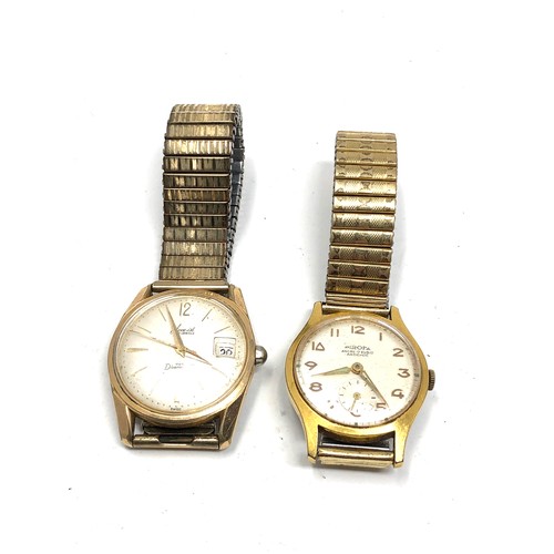 398 - 2 x Vintage  gents wristwatch pirofa / accurist working order but no warranty given