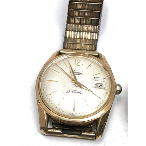 398 - 2 x Vintage  gents wristwatch pirofa / accurist working order but no warranty given