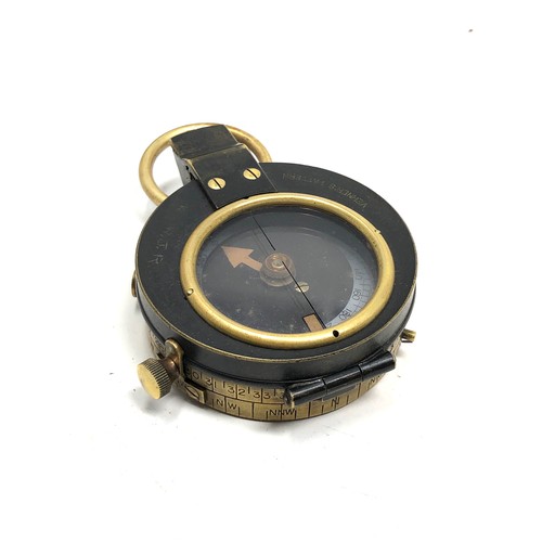 429 - ww1 british officers compass in leather case dated 1916 on case by cruchon & emons London