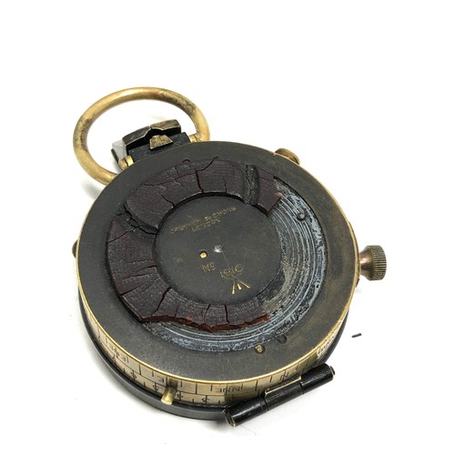 429 - ww1 british officers compass in leather case dated 1916 on case by cruchon & emons London