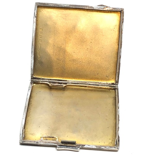 69 - silver cigarette case weight 98g