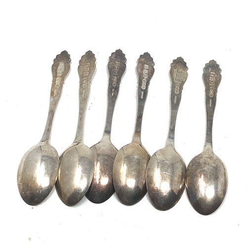 64 - 6 scottish silver tea spoons weight 50g