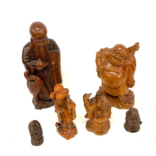 91 - Selection oriental wooden figures