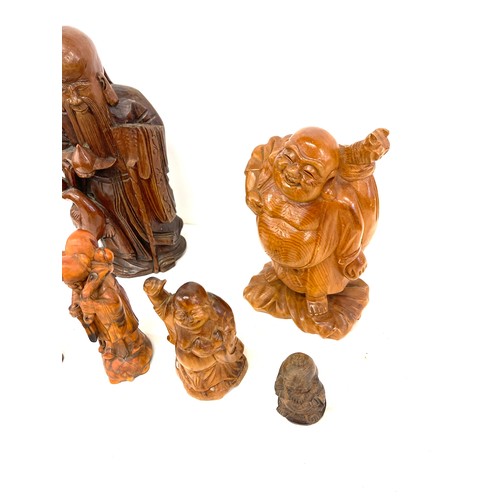 91 - Selection oriental wooden figures