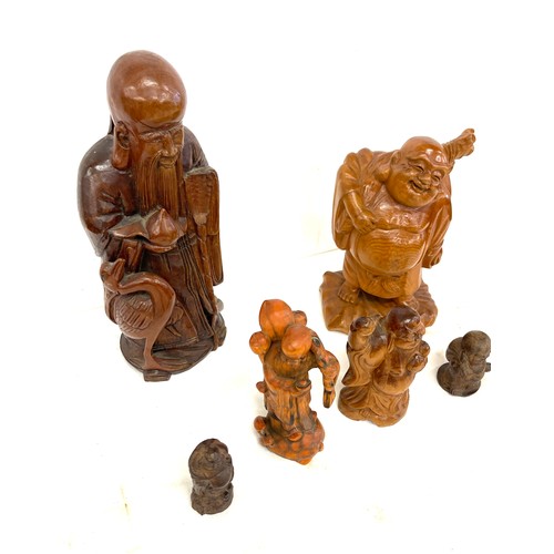 91 - Selection oriental wooden figures