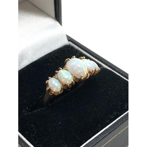 154 - Fine  antique 18 carat gold opal 5 stone ring Approx. weight 4.0 grams.