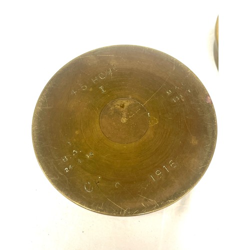 77 - Trench art 1916 brass circular trinket, approximate diameter 15cm