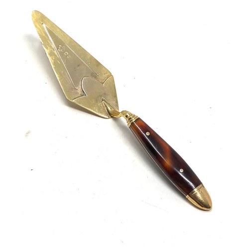 96 - Vintage 9ct gold trowel bookmark measures approx 11cm long