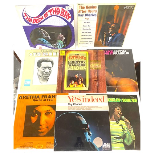 90 - Selection of vinyl / Lp's Motown to include artists:  Ray Charles,  The Supremes, Aretha Franklin, O... 