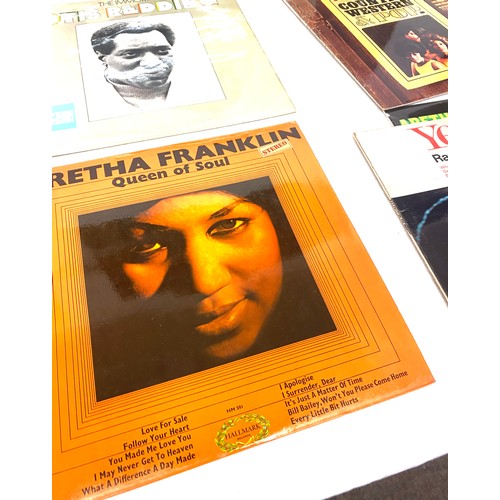 90 - Selection of vinyl / Lp's Motown to include artists:  Ray Charles,  The Supremes, Aretha Franklin, O... 