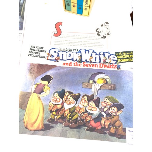 82 - Walt disney snow white lobby cards and the wonderful world of disney grolier book collection