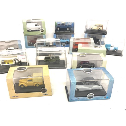 70 - Selection of 16 Boxed Oxford automobile company die cast cars