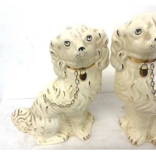16 - Pair of Staffordshire dogs, height approx 12