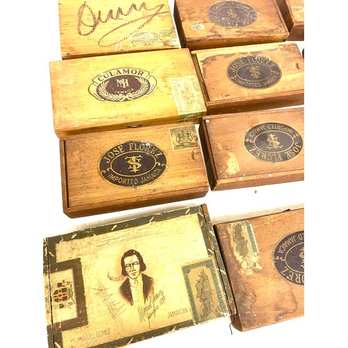 52 - 12 vintage cigar boxes (empty)