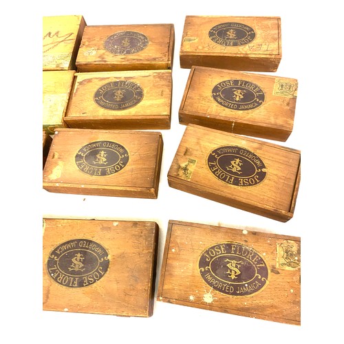 52 - 12 vintage cigar boxes (empty)