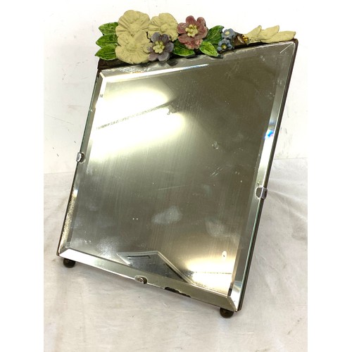 83 - Vintage decorative dressing table mirror, approximate measurements 10.5 by 8.5 inches