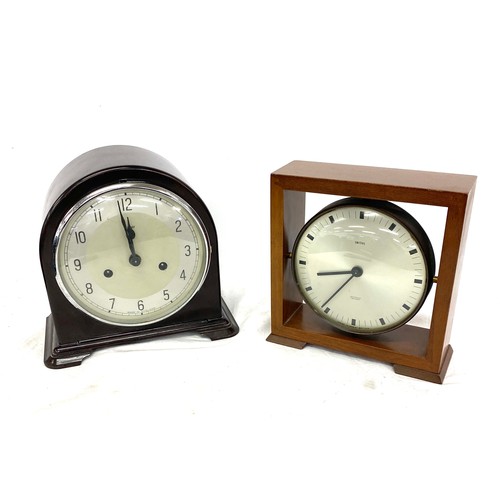 36 - 2 Vintage mantel clocks to include Bakelite Enfield and a Smiths