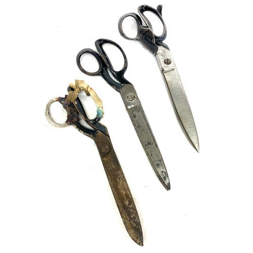 71 - 3 Pairs of dress makers / hosiery scissors