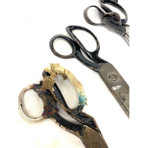 71 - 3 Pairs of dress makers / hosiery scissors