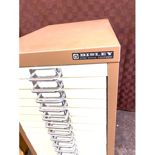 525 - Bisley 20 drawer drawer cabinet, Height 68 cm, Width 28cm, Depth42cm