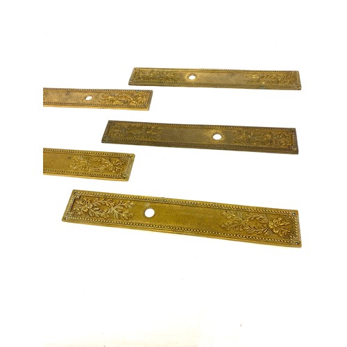 54 - 5 Cast bronze french door finger plates