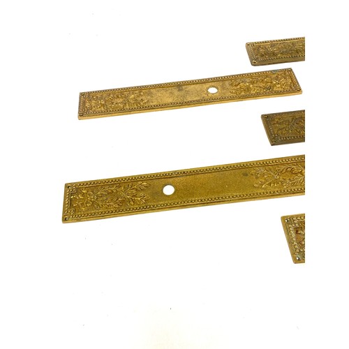 54 - 5 Cast bronze french door finger plates