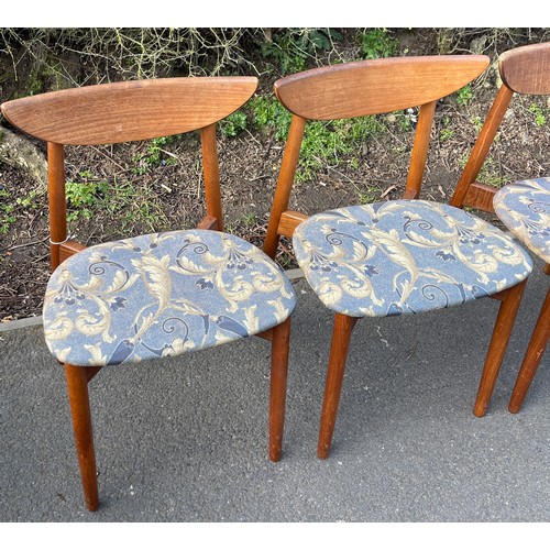 553 - Set of 4 teak 1960's Danish dining chairs, overall good condition