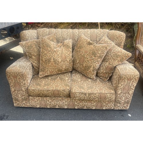 559 - Vintage re-upholstered 2 seater sofa, approximate measurements: Width 60 inches, Depth 36 inches, He... 