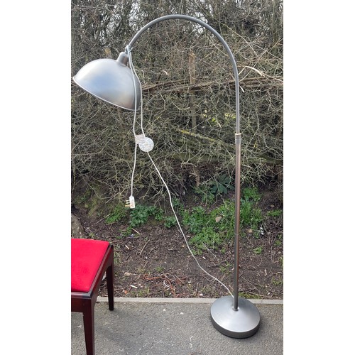 541 - Metal industrial style standard lamp, untested, overall height 63 inches