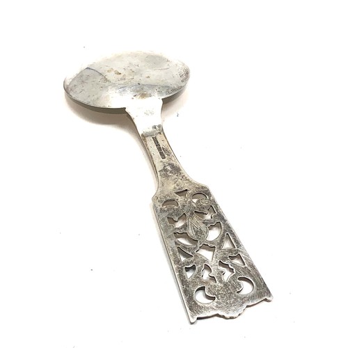 41 - Continental silver spoon measures approx 18cm long weight 53g