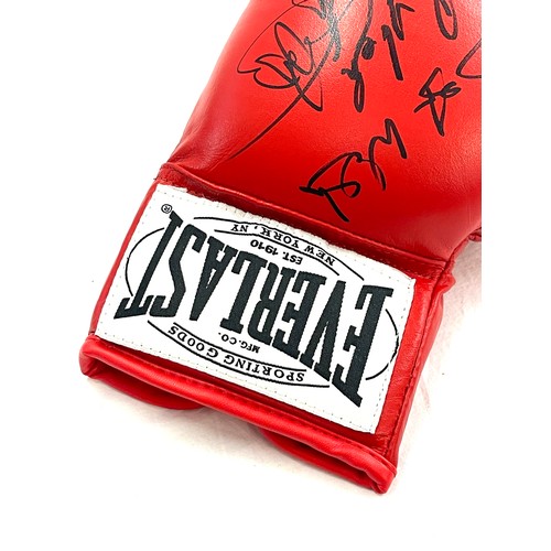 81 - Signed genuine Everlast boxing glove, Best wishes Chris Pyatt