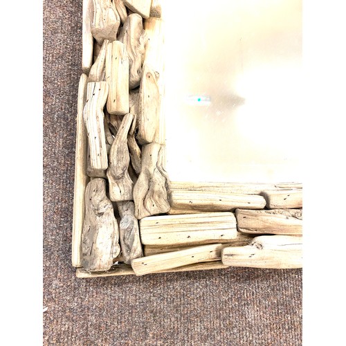 17 - Large drift wood mirror measures approx 30