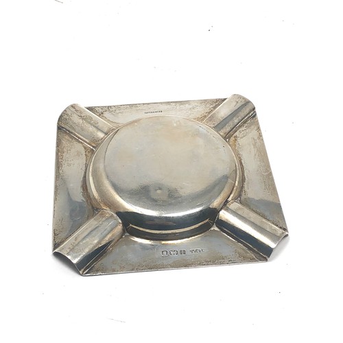 48 - Vintage silver cigarette ashtray London silver hallmarks by mappin & webb weight 97g