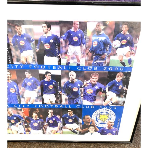 71 - Framed Leicester city football poster from the year 2000