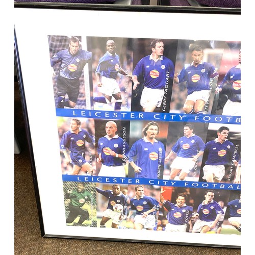 71 - Framed Leicester city football poster from the year 2000