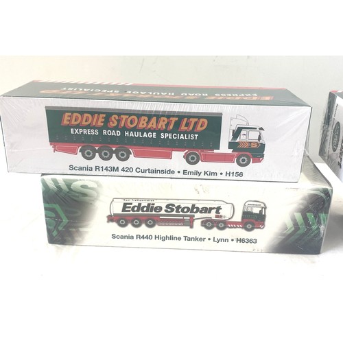 74 - Selection Eddie Stobart trucks includes Stobart 4649113 Lynn, 4649106 Molly Ann, 4649134 Shona and 4... 