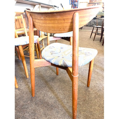 553 - Set of 4 teak 1960's Danish dining chairs, overall good condition