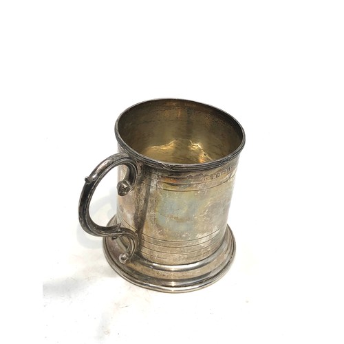 41 - Antique silver mug measures approx 8cm tall base measures approx 7.8cm Birmingham silver hallmarks w... 