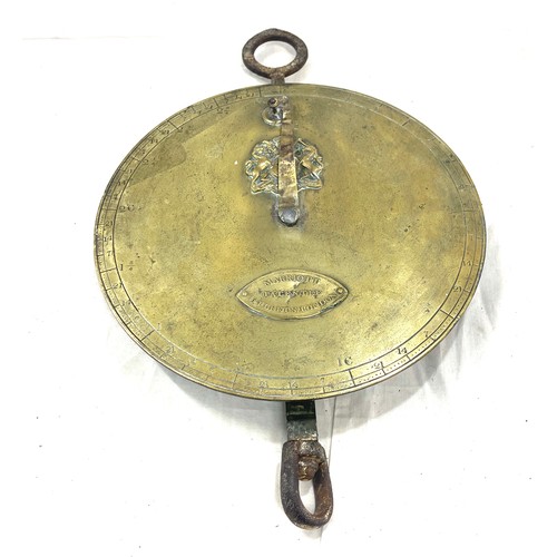 560 - Georgian Marriott Patentt, London brass balance scale, approximate measurements: Length 19 inches, d... 