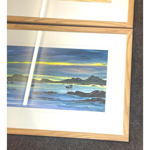 71 - 2 Framed watercolours by the artist Brian D Powell, approximate frame measurements: Height 43cm, Len... 