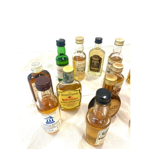 185 - Large selection of Whisky miniatures includes Johny Walker, Scotch, Black label etc