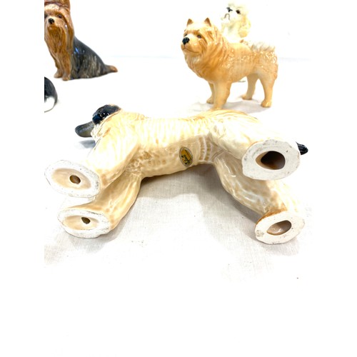 160 - Selection of 5 Sylvac dog ornaments, to include 5027, 3642, 5015 all in good overall condition
